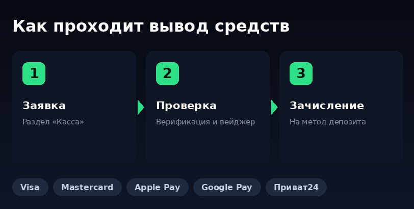 Как проходит вывод средств в Casino UA: заявка, проверка, зачисление